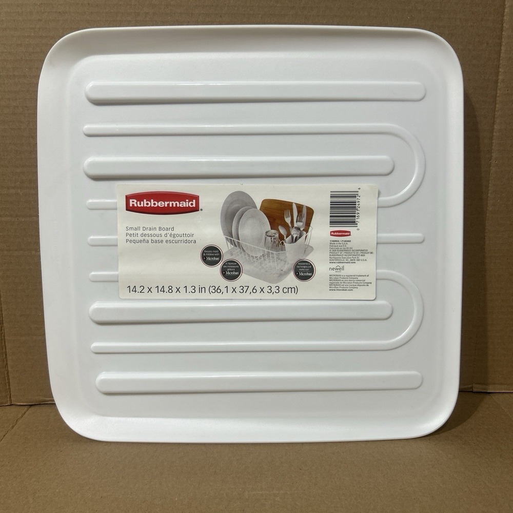 Rubbermaid Drain Board Size Small 14.2x14.8x1.3 Model 118A White New